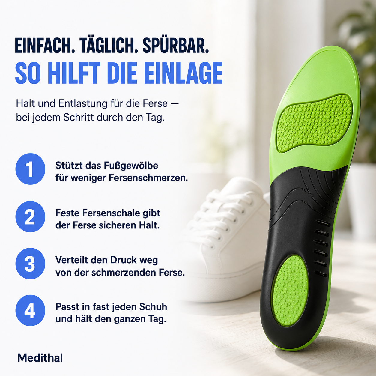 Medithal 3-Zonen-System für Fersensporn